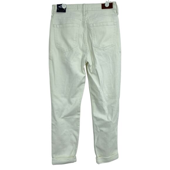 NWT Hollister ULTRA HIGH-RISE WHITE MOM JEANS‎ 5R Distressed - Picture 3 of 5